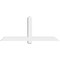 Ekena Millwork Eugene Architectural Grade PVC Gable Bracket, 60"W x 25"H x 4"D x 4"F, 10/12 Pitch GBP060X25X0404EUG00 - alternate 2